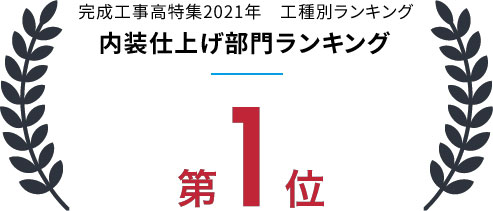 完成工事高特集2021年　工種別ランキング内装仕上げ部門ランキング